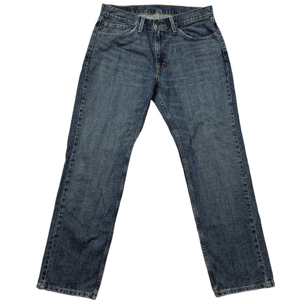 Levis Mens Blue Denim Jeans 559 Relaxed Straight Fit Mid Rise Cotton W34 L32